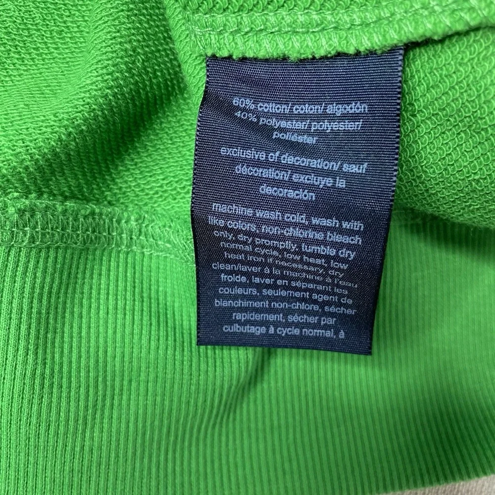 Tommy Hilfiger Men's Large Vibrant‎ Green Crewneck Sweatshirt Embroidered Logo
